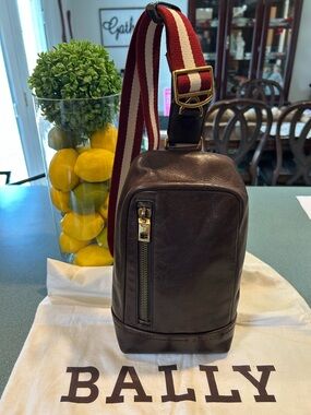 Bally Tanis Leather Trainspotting Sling Bag